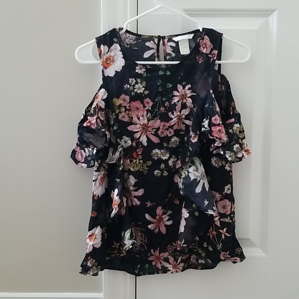 Floral off the shoulder top